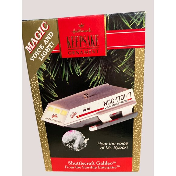 Star Trek U.S.S. Enterprise NCC-1701/7 Galileo Spacecraft Ornament 1992 Hallmark - Picture 7 of 12